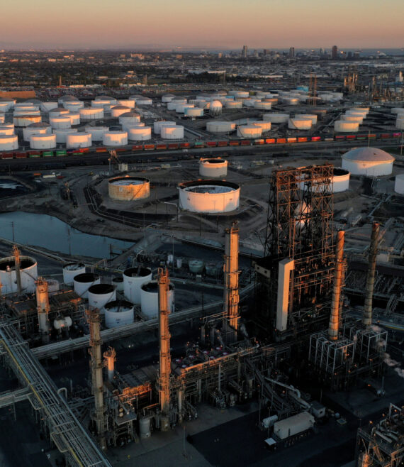 FILE PHOTO: Aerial view of Phillips 66 Company’s Los Angeles Refinery and Kinder Morgan Carson Terminal