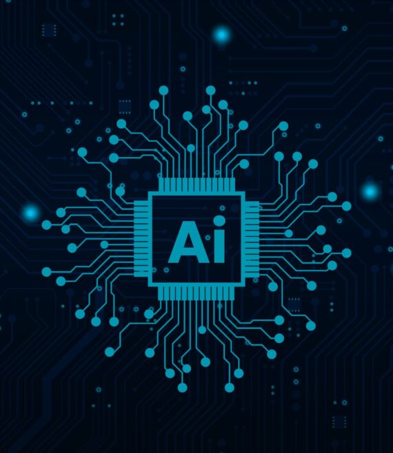 horizontal-artificial-intelligence-background-with-circuit-board